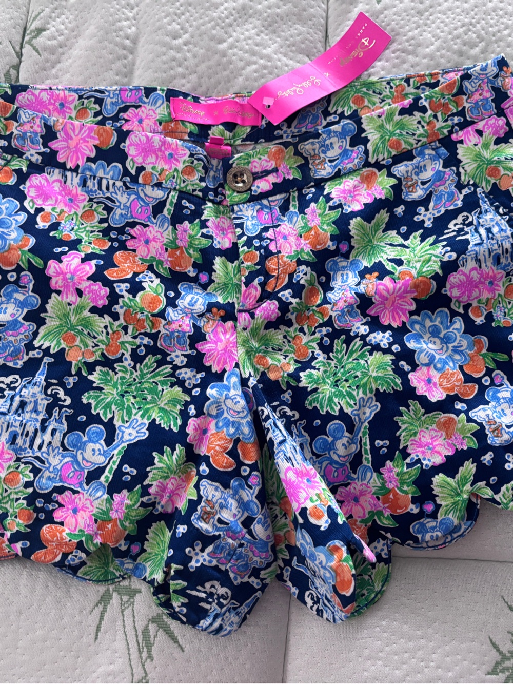 Lilly pulitzer shorts; Lilly loves Disney